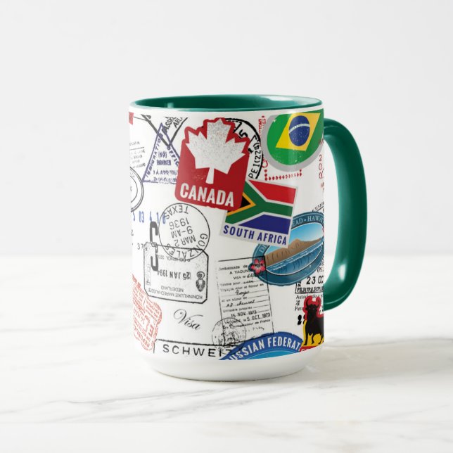 Taza Modelo del pasaporte del mundo (Anverso derecho)