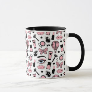 Taza Modelo del pegatina del maquillaje