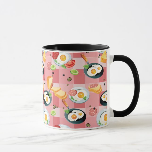 Taza Modelo del tomate y de los huevos fritos (Derecha)