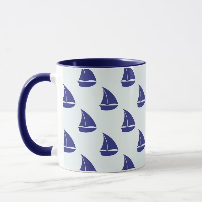 Taza Modelo del velero del azul real (Izquierda)