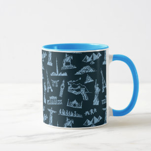Taza Modelo del viaje en modelo de los azules
