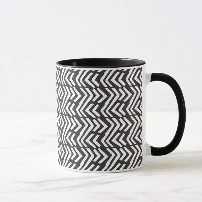 Taza Modelo dibujado de Chevron de la mano negra (Derecha)