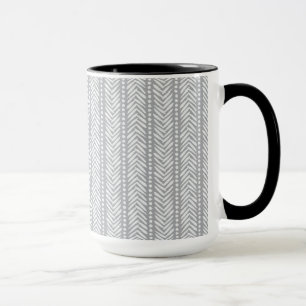 Taza Modelo dibujado mano gris de Chevron