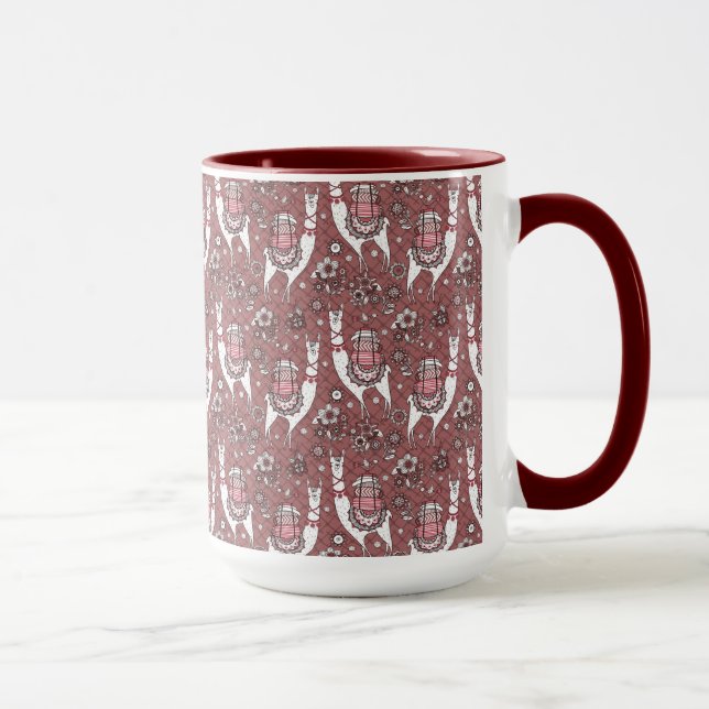 Taza Modelo divertido de las llamas (Derecha)
