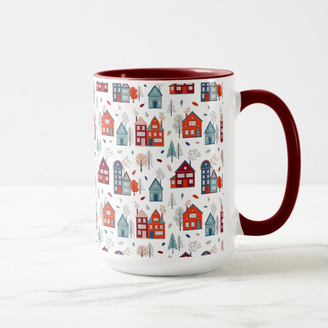 Taza Modelo escandinavo del arte popular de la casa (Derecha)