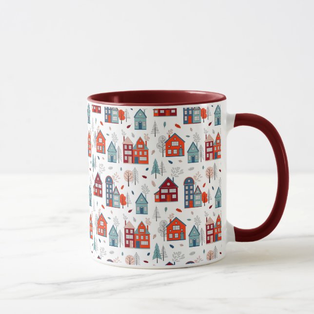 Taza Modelo escandinavo del arte popular de la casa (Derecha)
