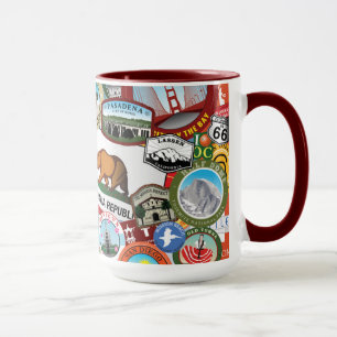 Taza Modelo estupendo del collage del pegatina de