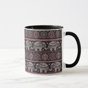Taza Modelo étnico negro del elefante