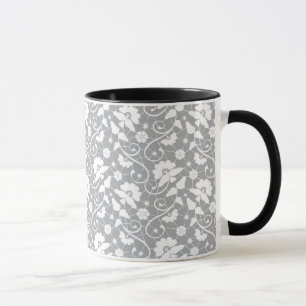Taza Modelo floral del cordón