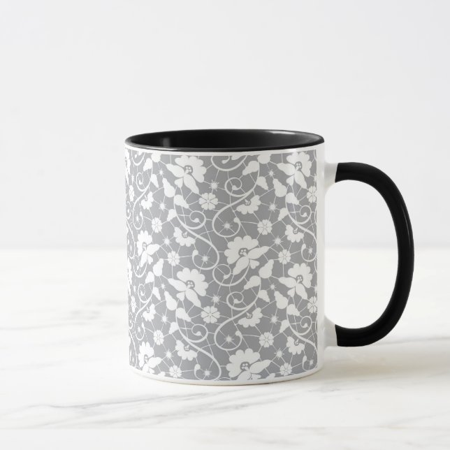 Taza Modelo floral del cordón (Derecha)