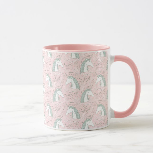 Taza Modelo floral dulce del unicornio (Derecha)