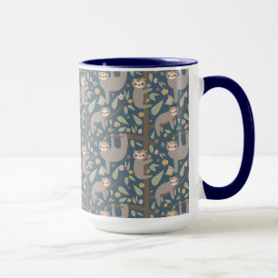 Taza Modelo floral lindo de la pereza