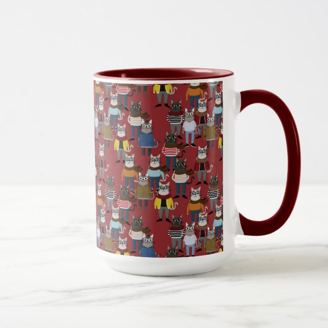 Taza Modelo fresco del gato del inconformista (Derecha)