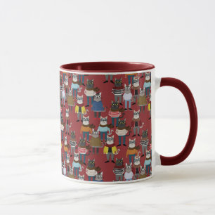 Taza Modelo fresco del gato del inconformista