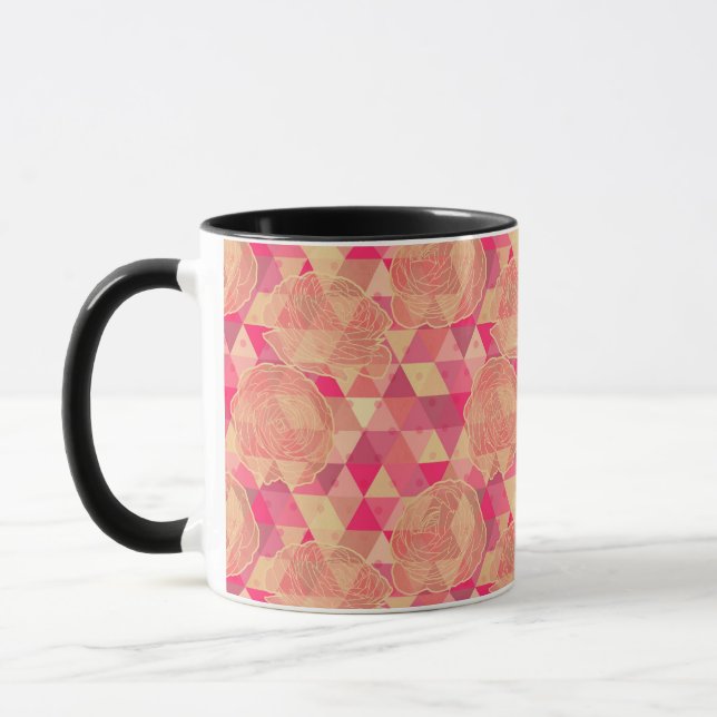 Taza Modelo geométrico de la flor (Izquierda)