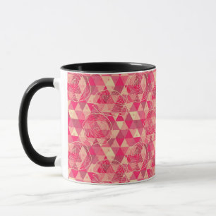 Taza Modelo geométrico de la flor