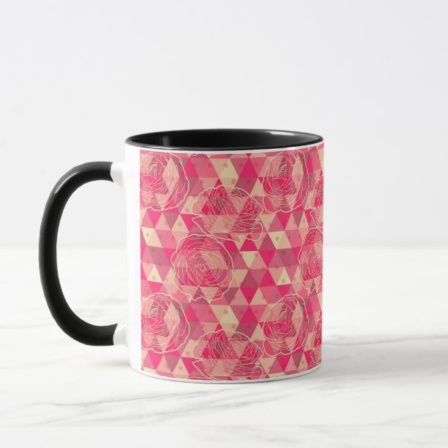 Taza Modelo geométrico de la flor (Izquierda)
