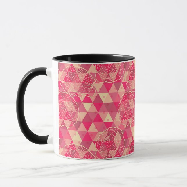 Taza Modelo geométrico de la flor (Izquierda)