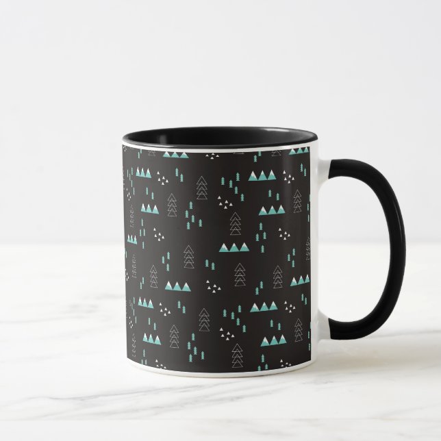 Taza Modelo geométrico de la noche del país de las (Derecha)