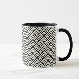 Taza Modelo geométrico negro y blanco