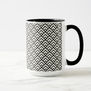 Taza Modelo geométrico negro y blanco