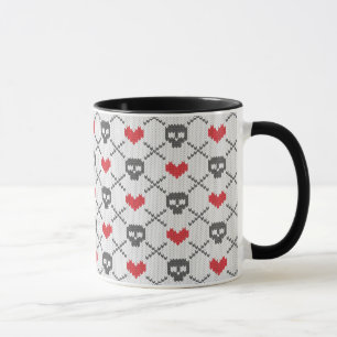 Taza Modelo hecho punto con los cráneos