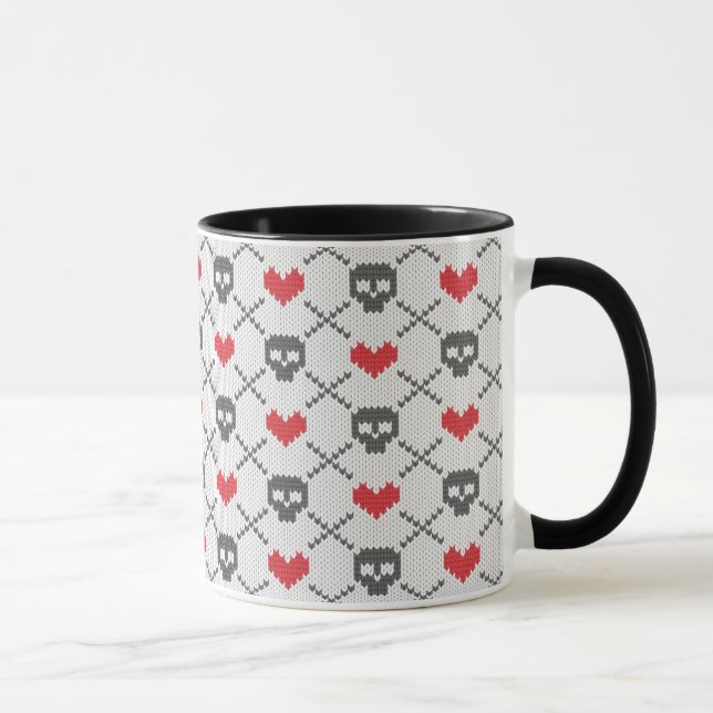 Taza Modelo hecho punto con los cráneos (Derecha)