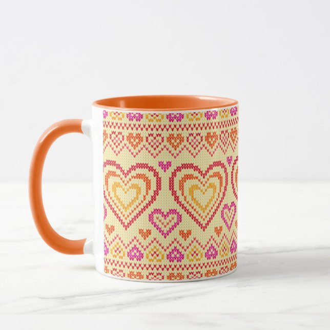Taza Modelo hecho punto el día de San Valentín (Izquierda)