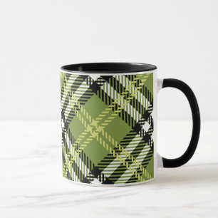 Taza Modelo irlandés verde de la tela escocesa