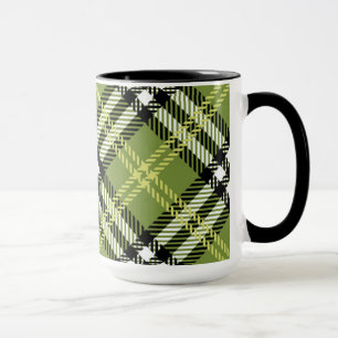 Taza Modelo irlandés verde de la tela escocesa