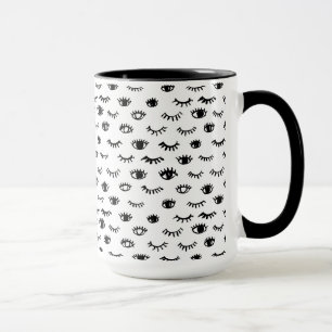 Taza Modelo lindo de la pestaña del Doodle