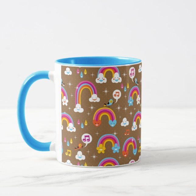 Taza modelo lindo de los arco iris (Izquierda)