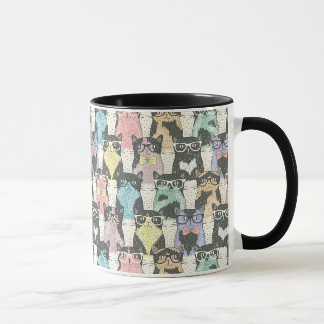 Taza Modelo lindo de los gatos del inconformista (Derecha)