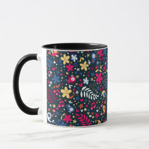 Taza modelo lindo de los pájaros y de flores