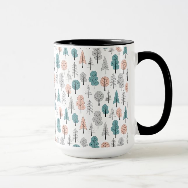 Taza Modelo lindo del bosque del Doodle (Derecha)