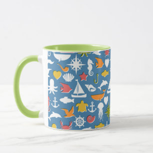 Taza Modelo marino de los símbolos
