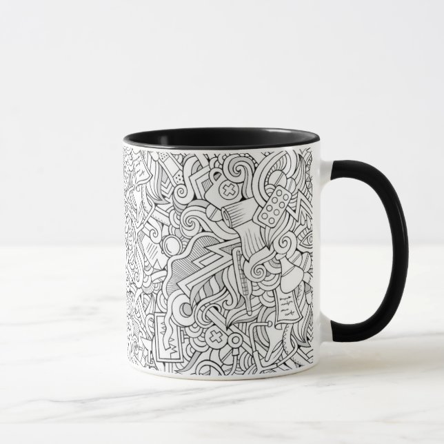 Taza Modelo médico de B&W (Derecha)
