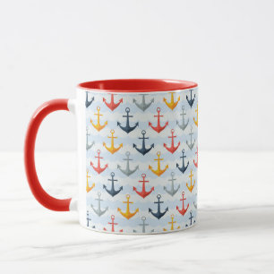 Taza Modelo náutico con las anclas