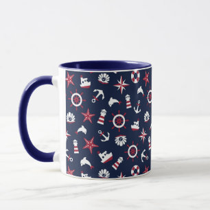 Taza Modelo náutico del mar