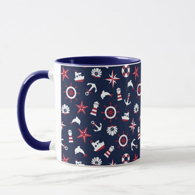 Taza Modelo náutico del mar (Izquierda)