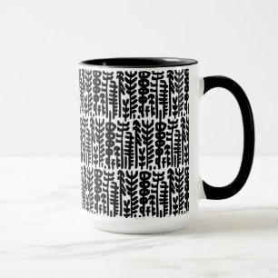 Taza Modelo negro del árbol del movimiento de la tinta