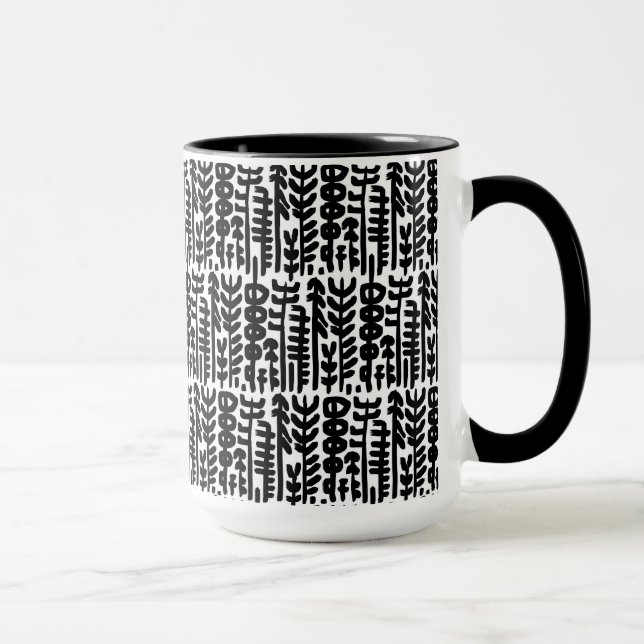Taza Modelo negro del árbol del movimiento de la tinta (Derecha)