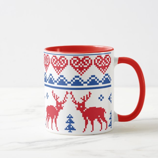 Taza Modelo nórdico del reno del navidad (Derecha)