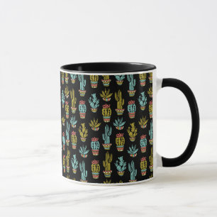 Taza Modelo oscuro del cactus del Grunge