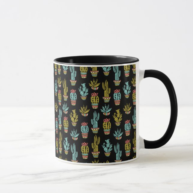 Taza Modelo oscuro del cactus del Grunge (Derecha)