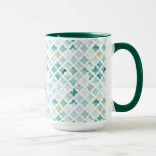 Taza Modelo pintado a mano de la turquesa