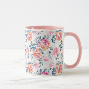 Taza Modelo pintado de los rosas