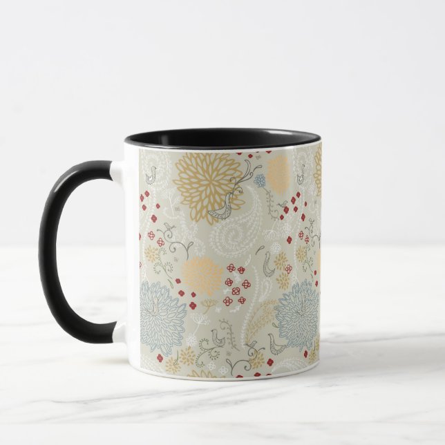 Taza modelo que exhibe el jardín rizado (Izquierda)