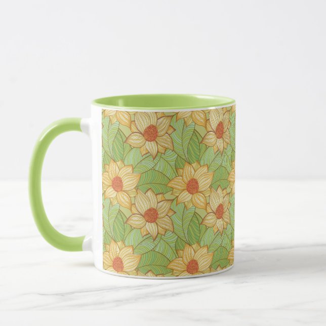 Taza Modelo retro de la magnolia (Izquierda)