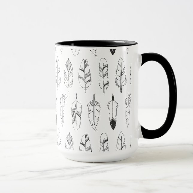 Taza Modelo retro inspirado de la pluma (Derecha)
